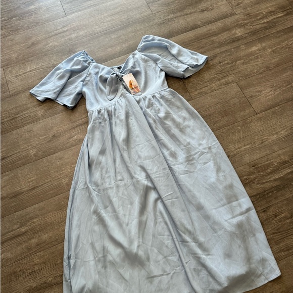 SOLD🤍FINAL Sale 🤍pretty GARDEN casual short sleeve neck ruffle flowy dress 🌷 - Picture 14 of 16
